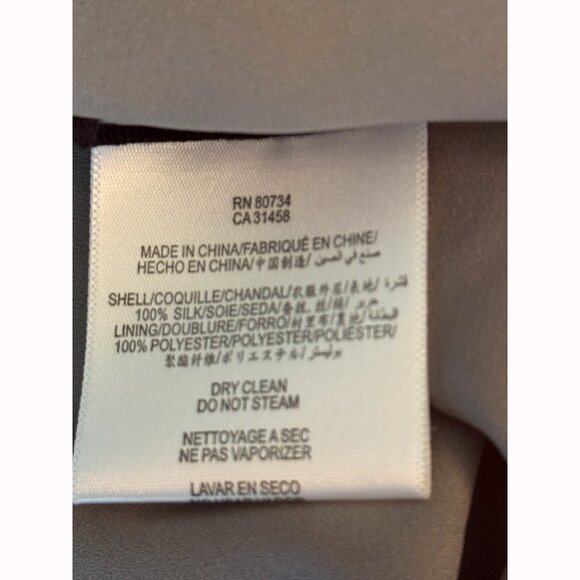 BCBGMaxAzria Amalia Silk Peplum Dress 8 Multicolor Abstract Print Gallery Chic - Picture 9 of 12